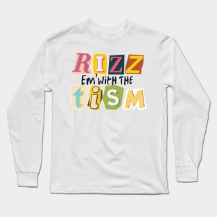 Autism Rizz Em With The Tism Autistic Possum Long Sleeve T-Shirt
